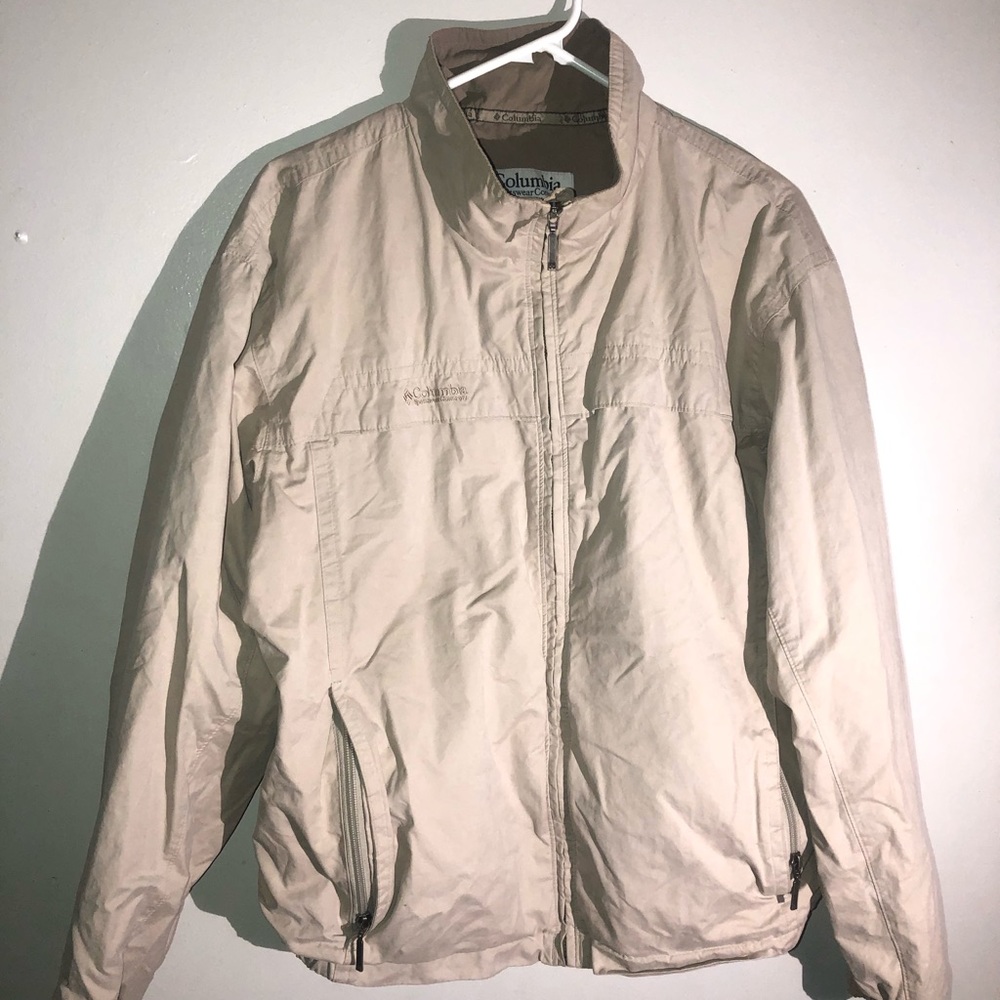 Columbia Windbreaker Khaki jacket full zip